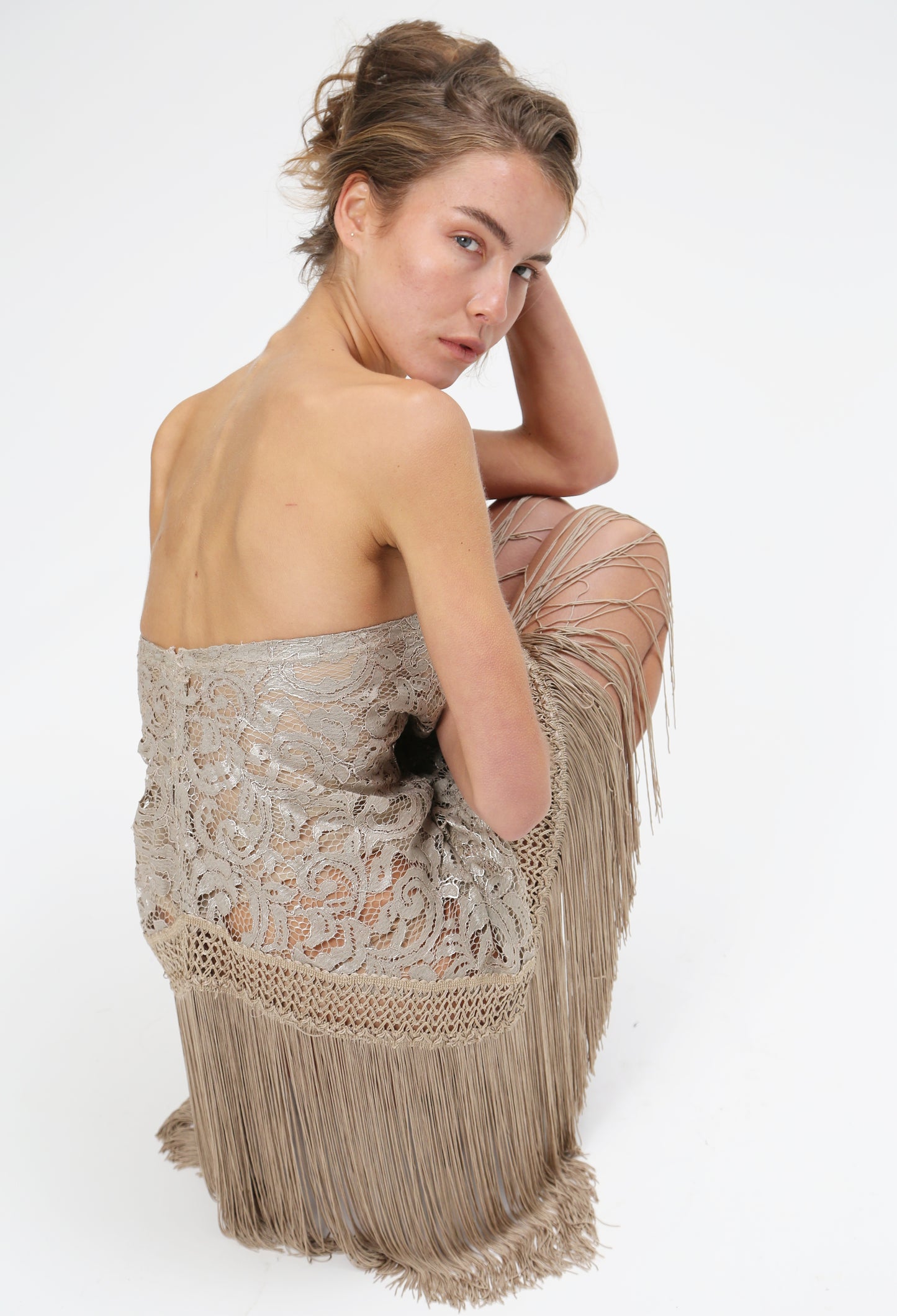 Silver Scarf Dress