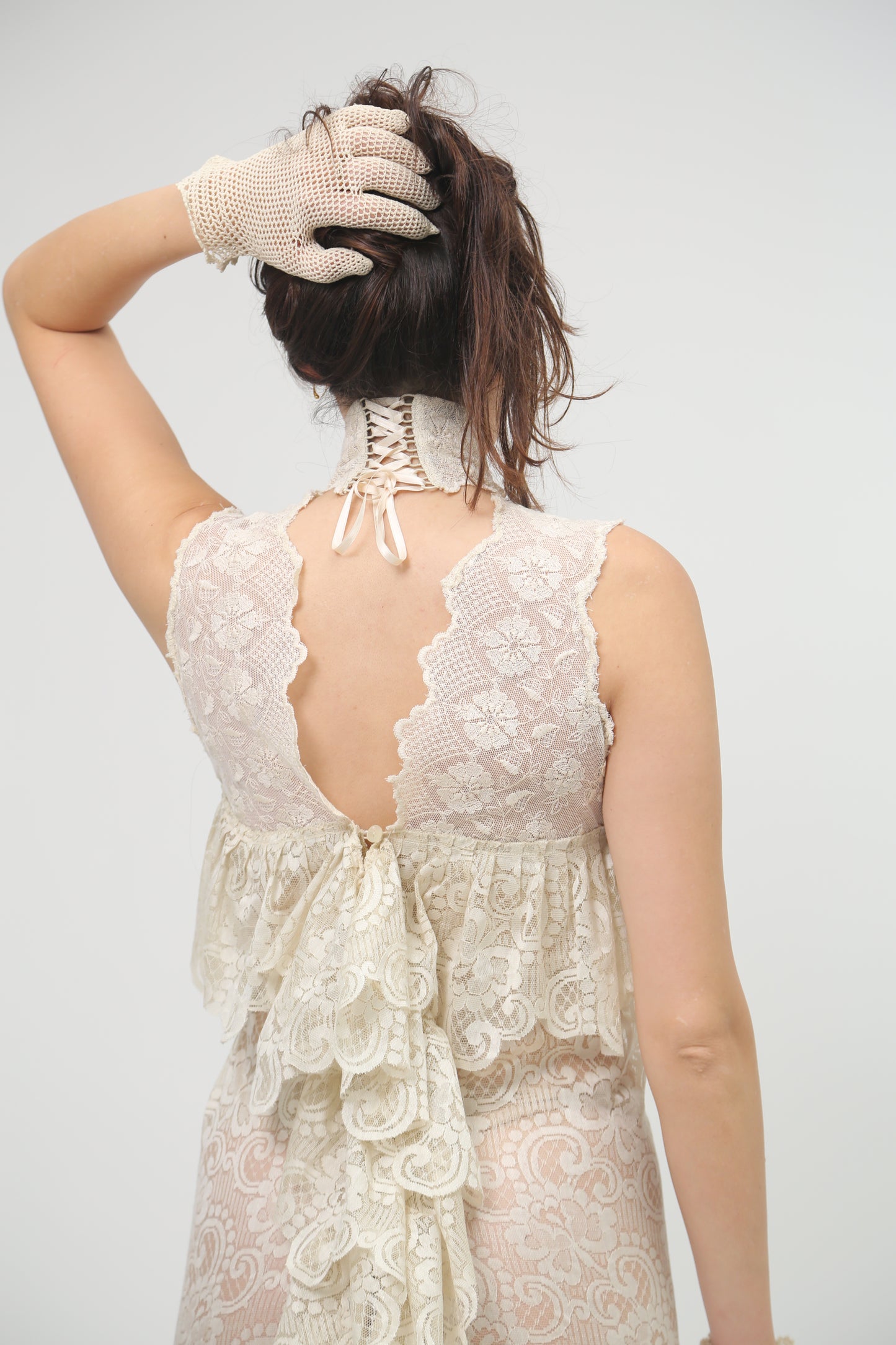 Beige Lace Dress