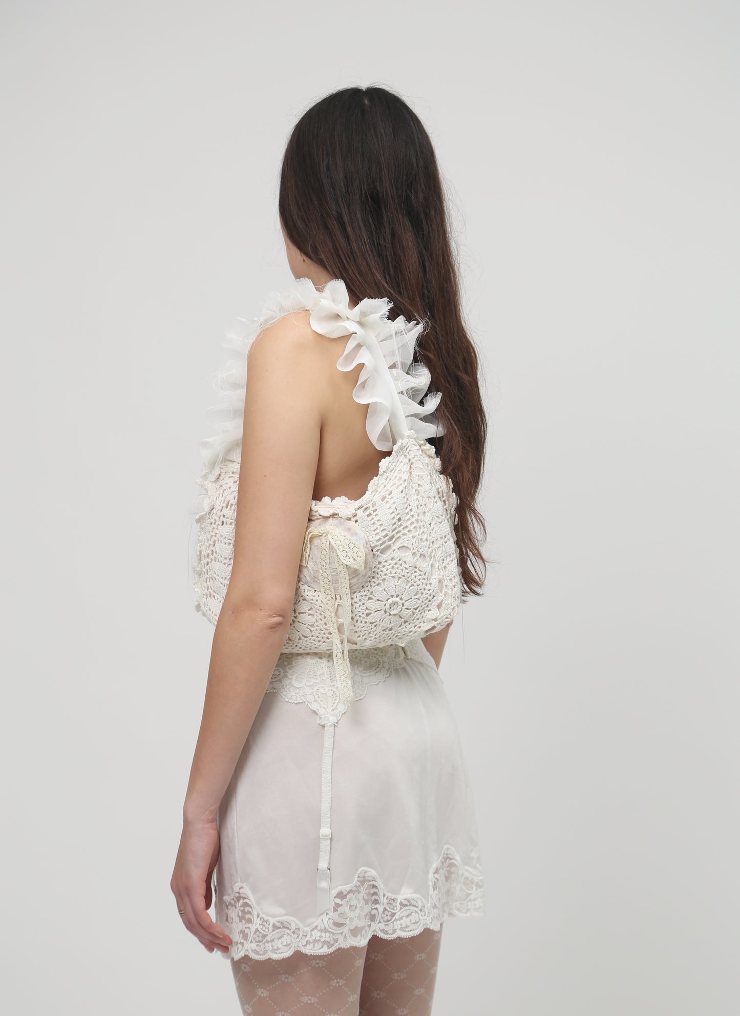Lace white skirt