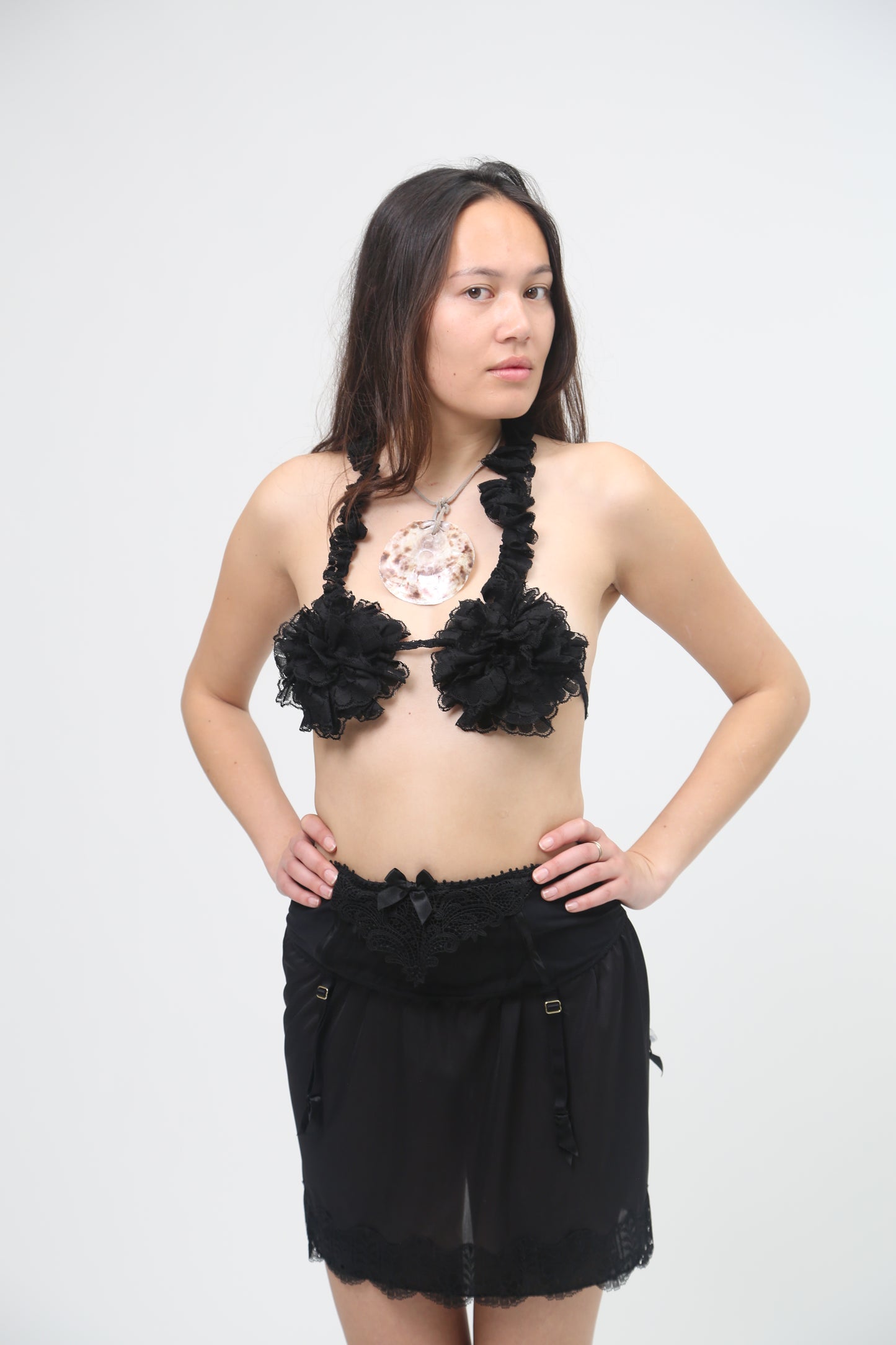 Lace black skirt