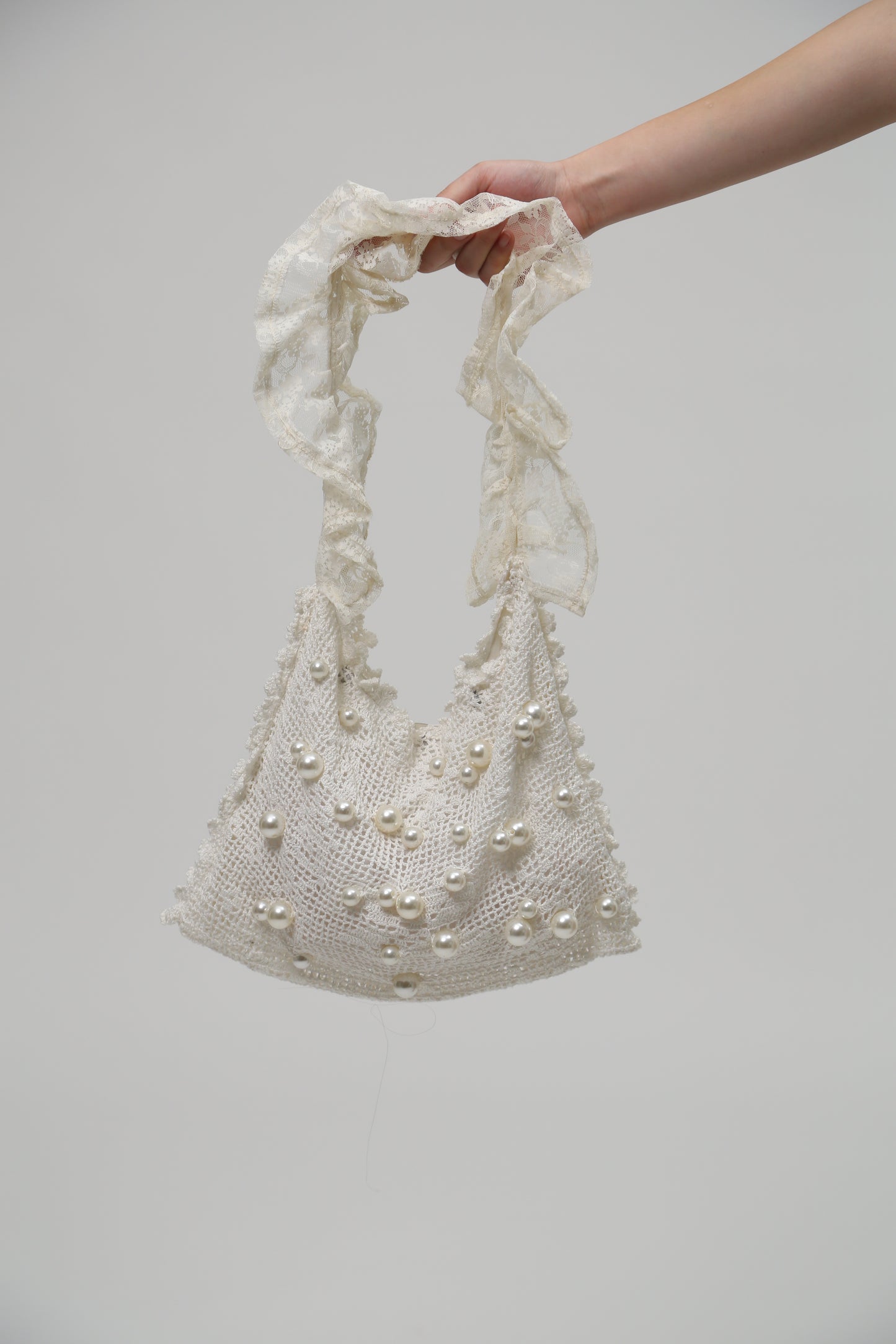 Crochet bag pearls