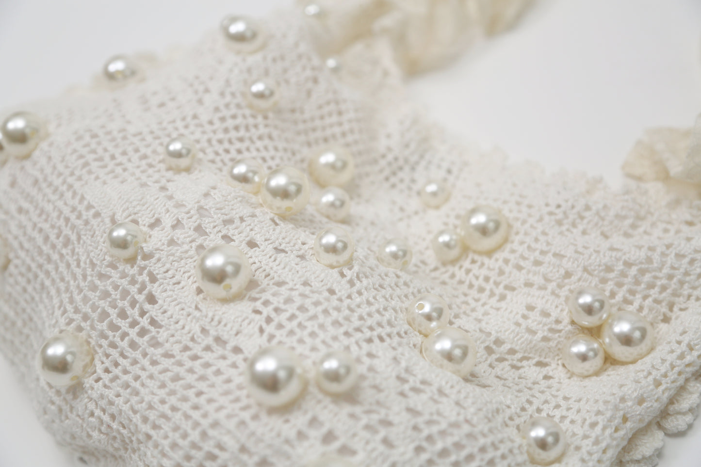 Crochet bag pearls