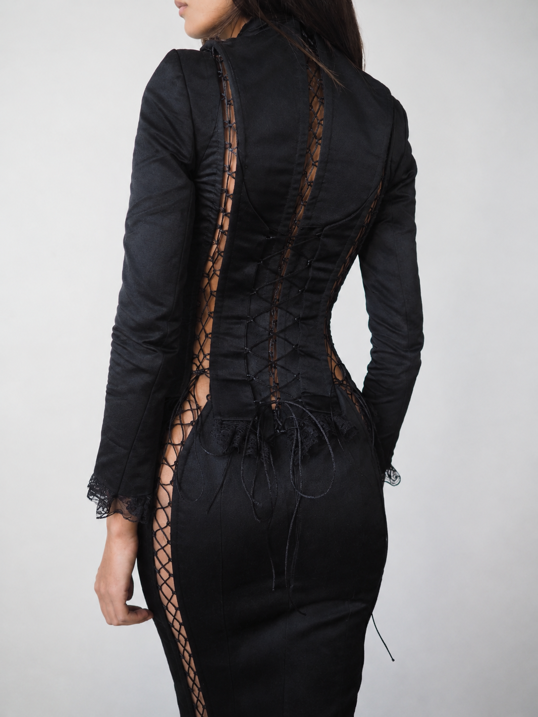 Full set corseted Silk in Black