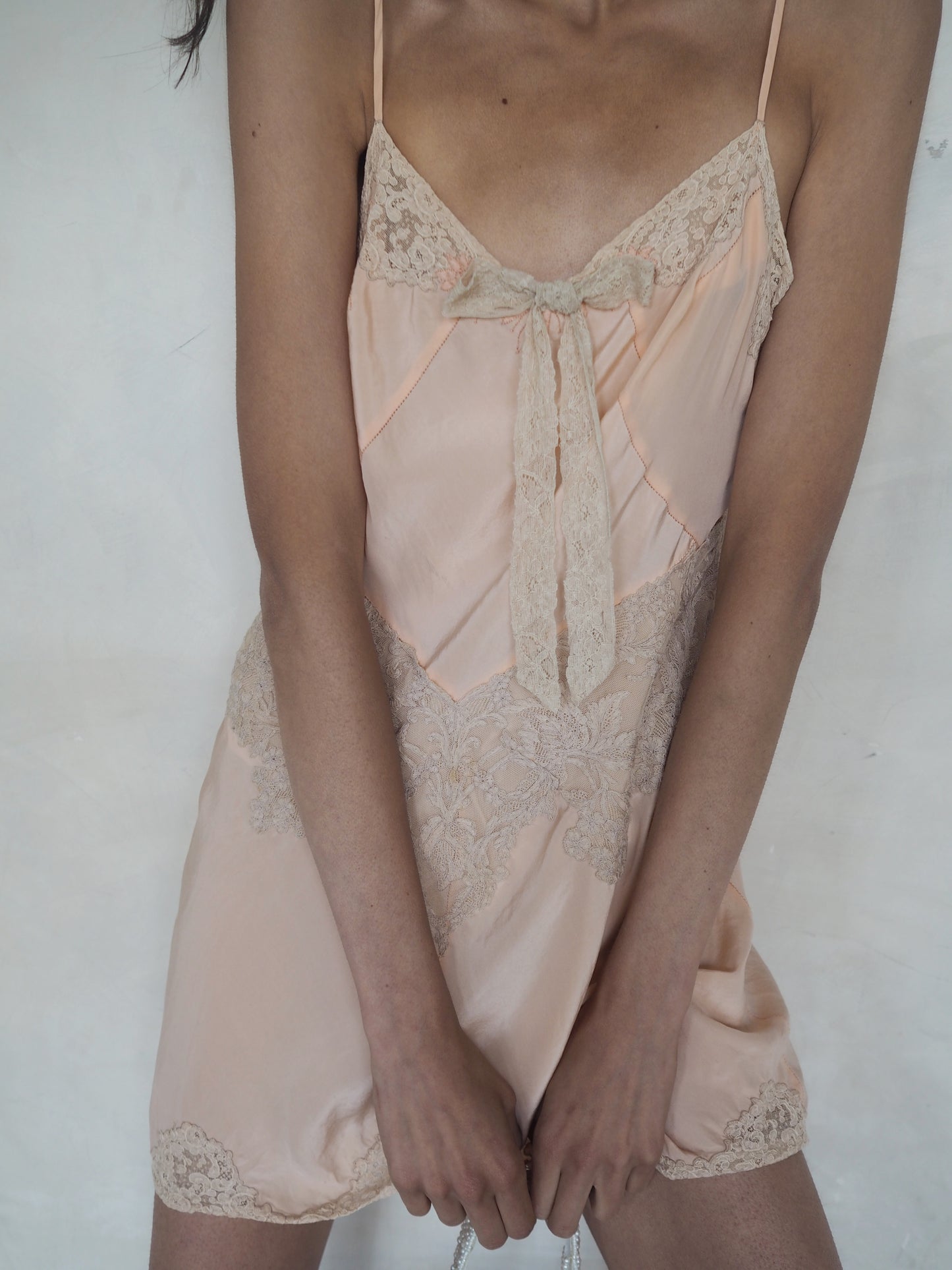 1930s Silk Lace Slip Dress