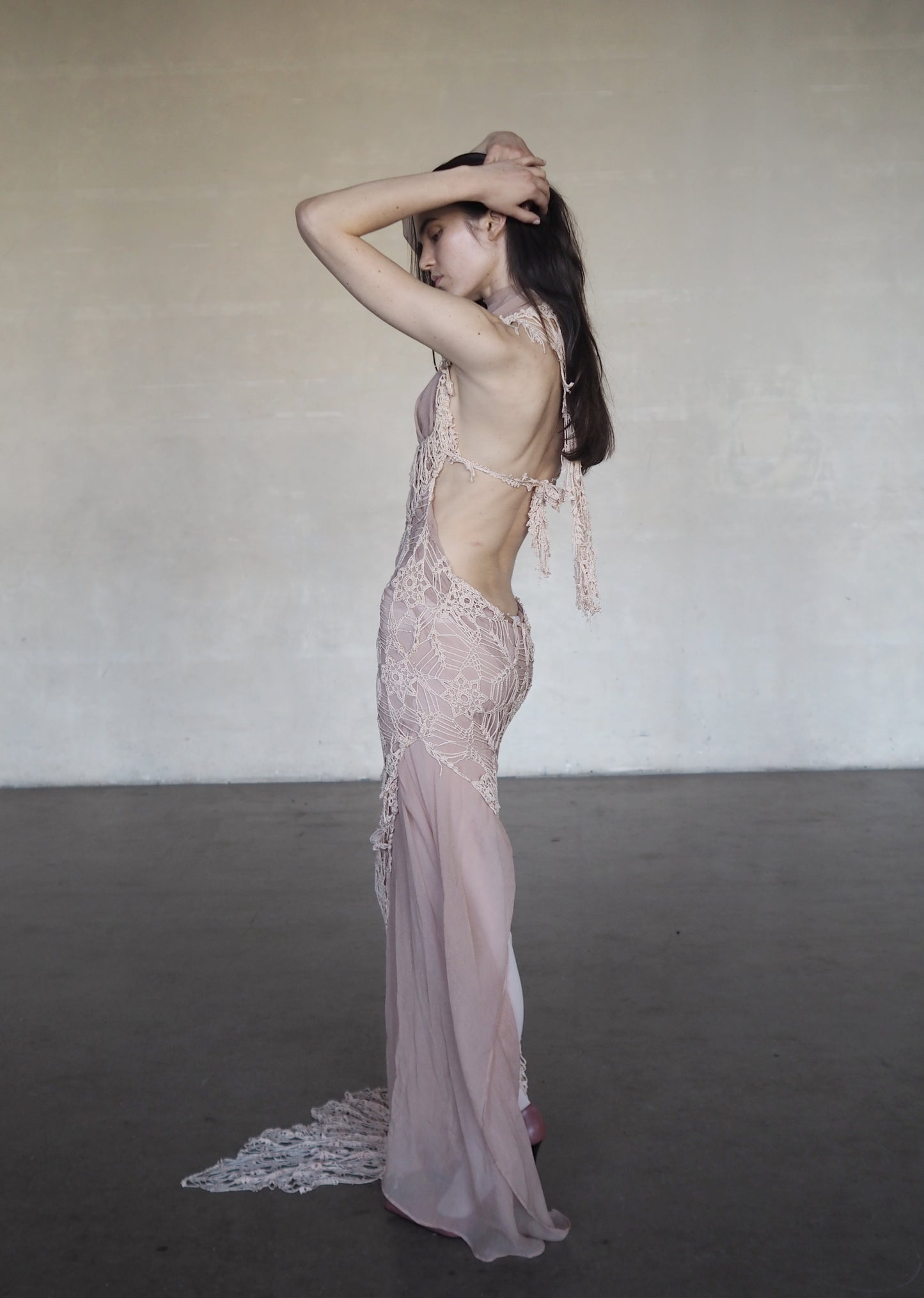 Spider Crochet Halter Gown