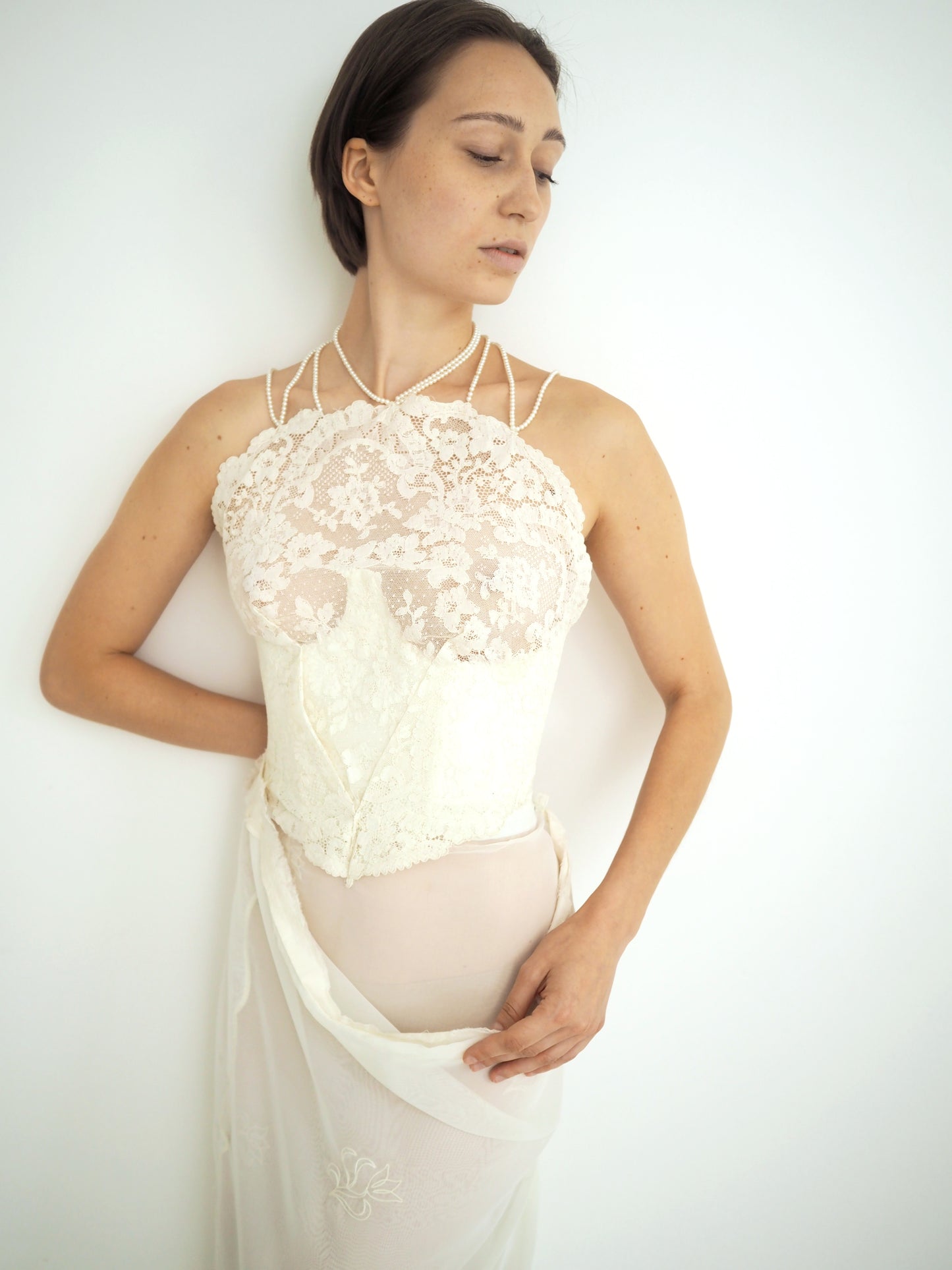 Pearls corset dress