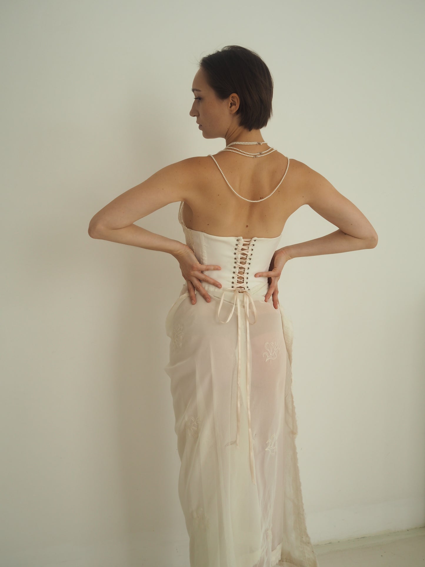 Pearls corset dress