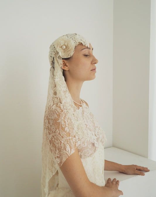 Flower crochet headpiece