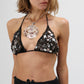 Crystal-Embroidered Bikini Top