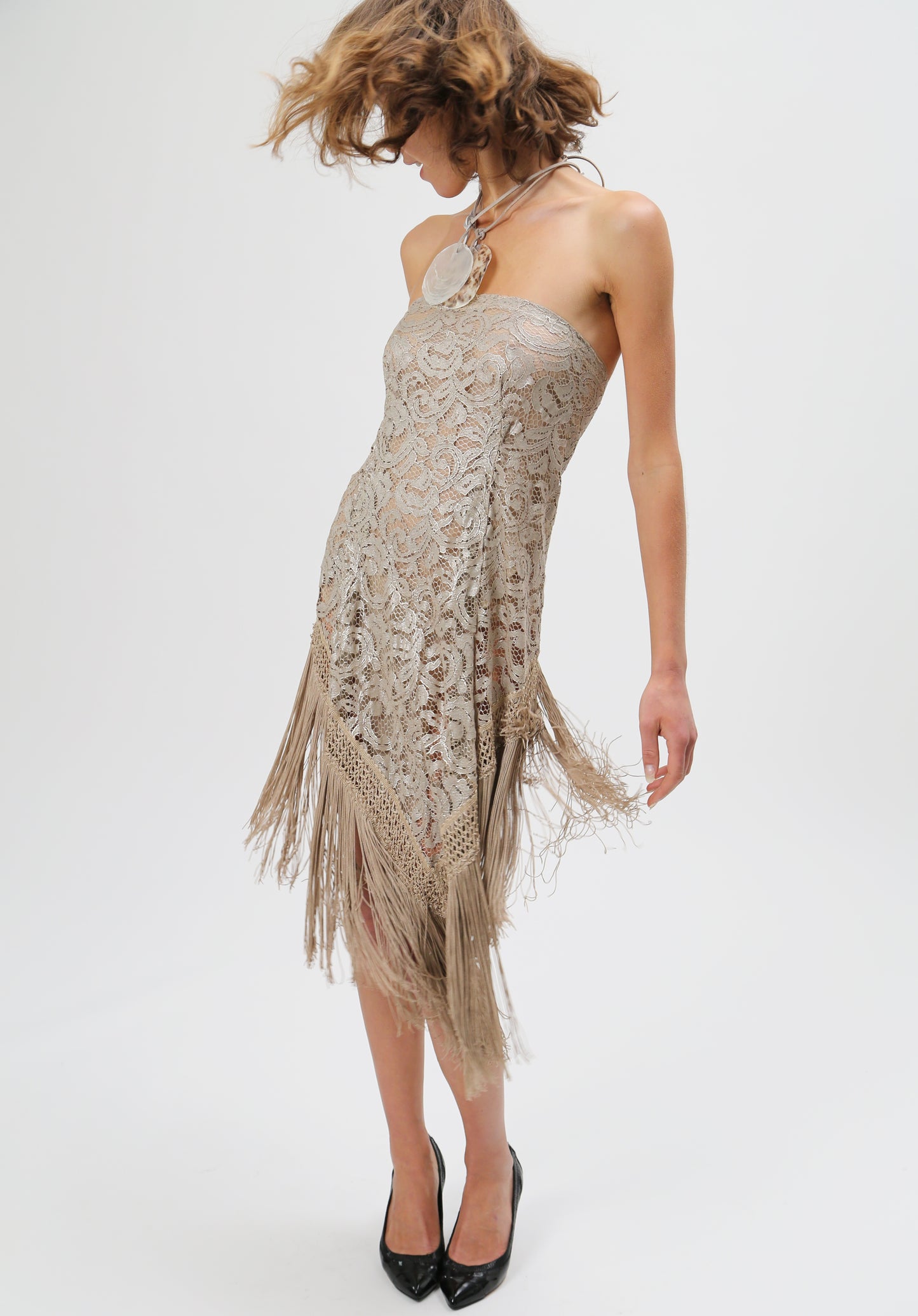 Silver Scarf Dress