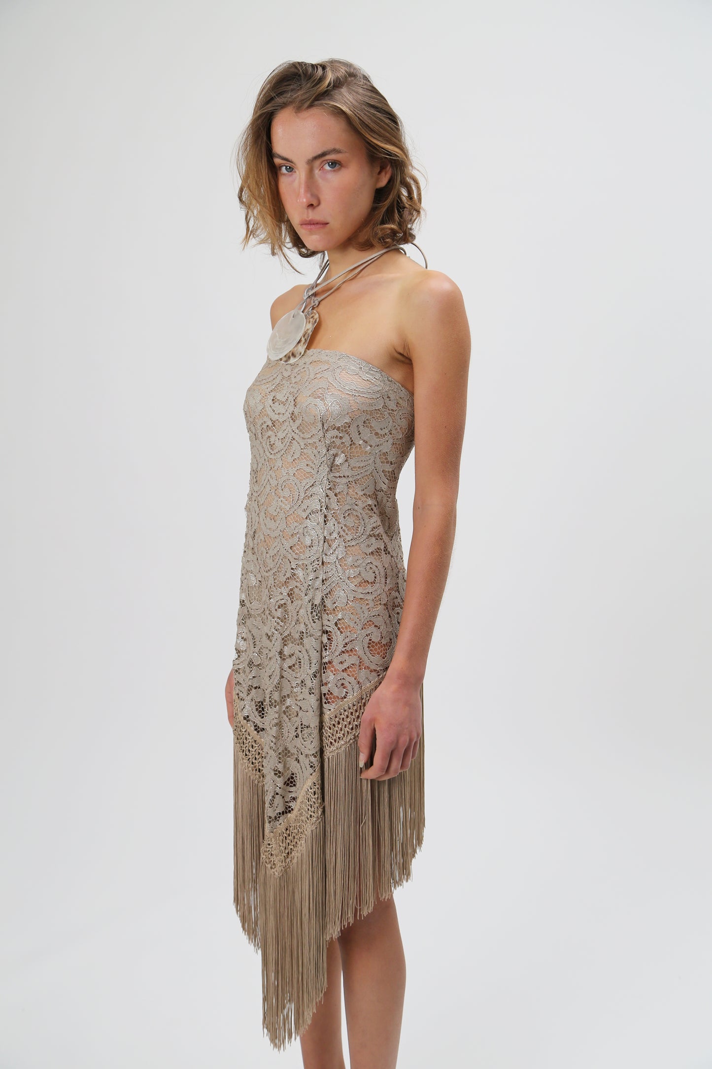 Silver Scarf Dress