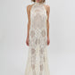 Crochet beige dress