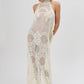 Crochet beige dress