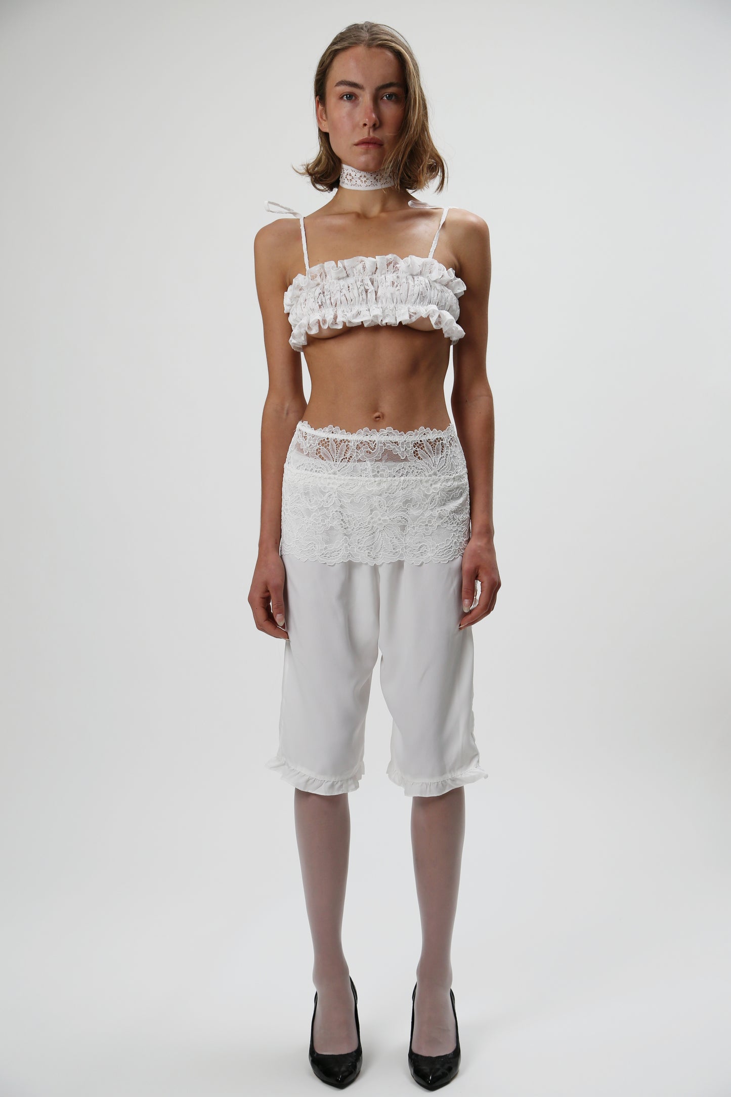 White lace bloomers