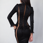 Black Corseted Silk Skirt
