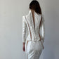White Corseted Silk Jacket