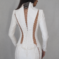 White Corseted Silk Jacket