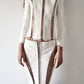 white corseted Silk Skirt