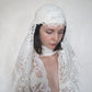 Crochet and pearls headpiece