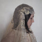 Lace Veil Headpiece with metal structure