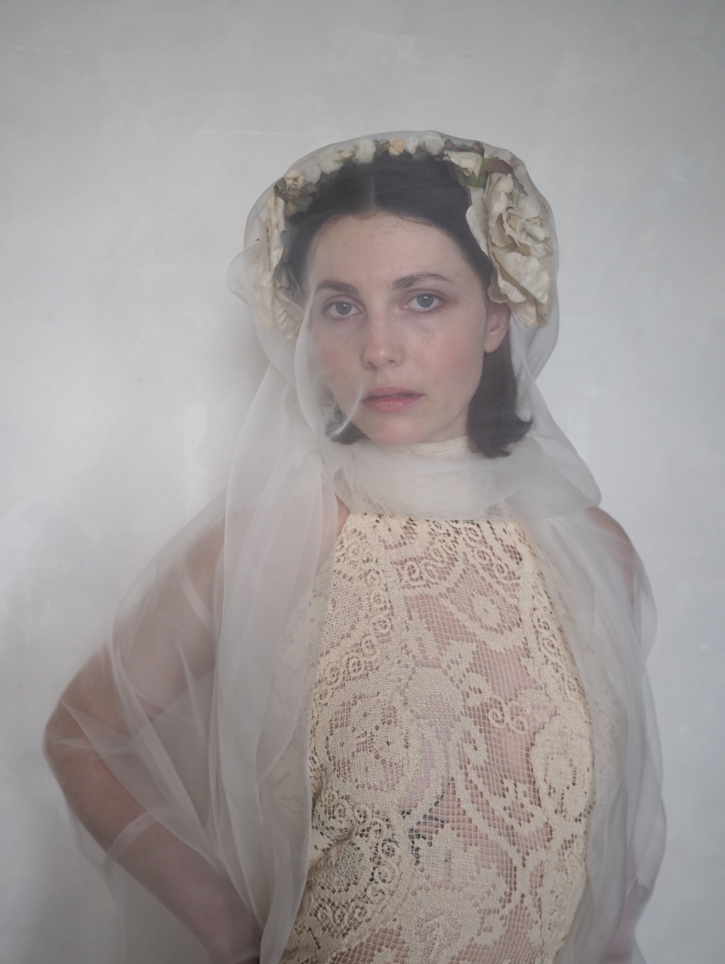 19th Century Floral Headpiece
