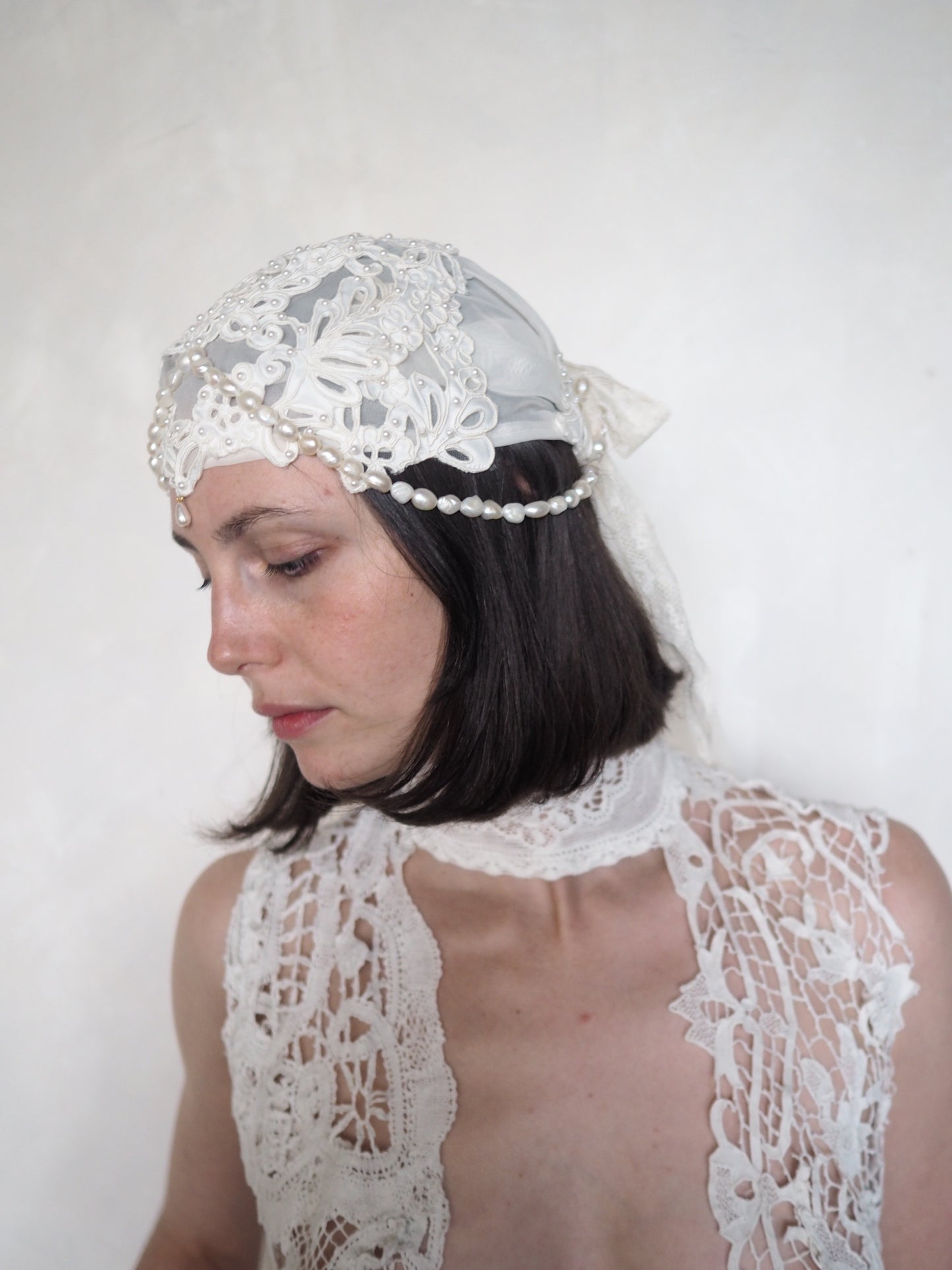 Lace & Pearls Headpiece