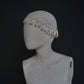 Crochet and pearls headpiece