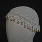 Crochet and pearls headpiece