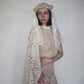 19th-Century Floral Crown Lace Veil