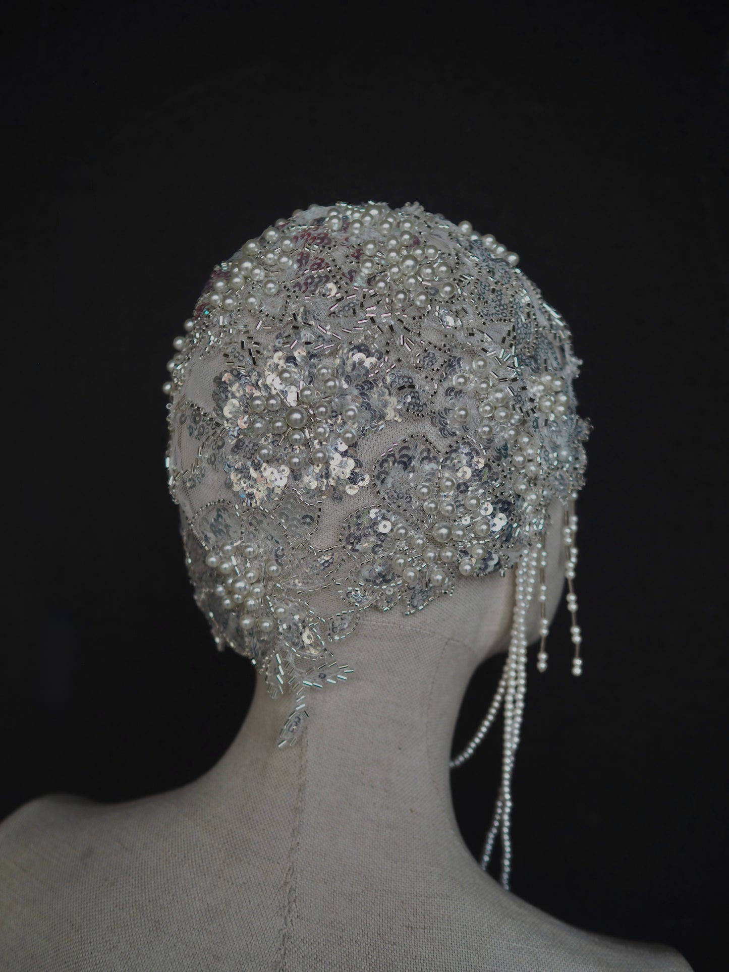 Beaded Pearl Juliet Cap
