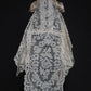 Antique Lace Juliet Veil with Silk Rosette