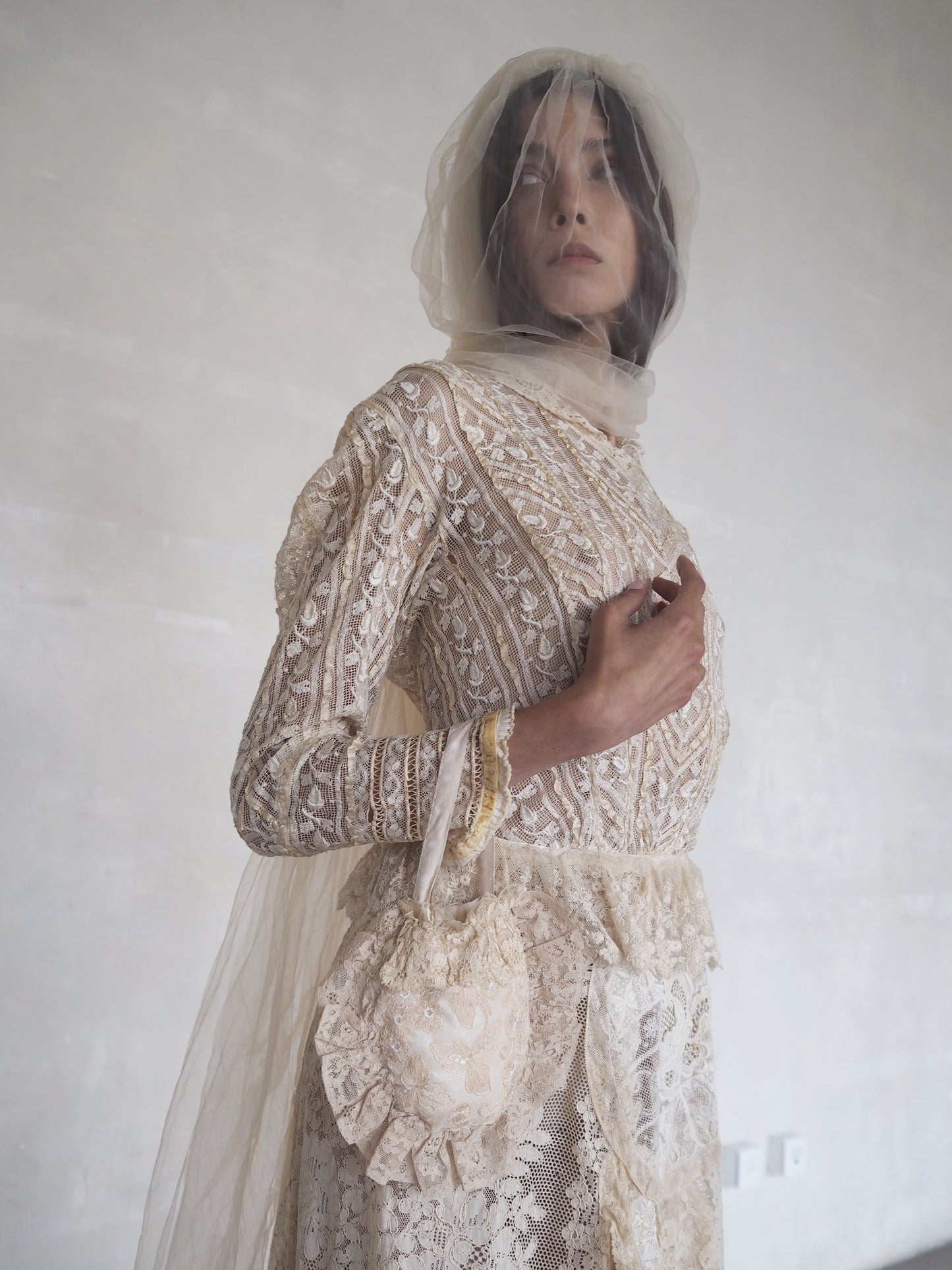 19th Century Lace Bridal Bag