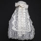 Crochet Lace Cap Veil with Bow Detail