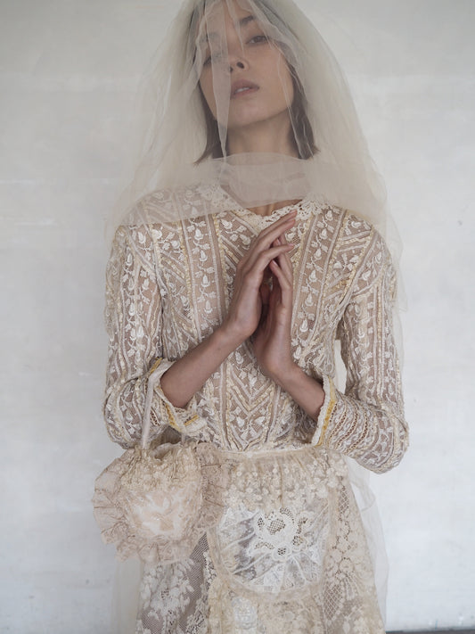 19th Century Lace Bridal Bag
