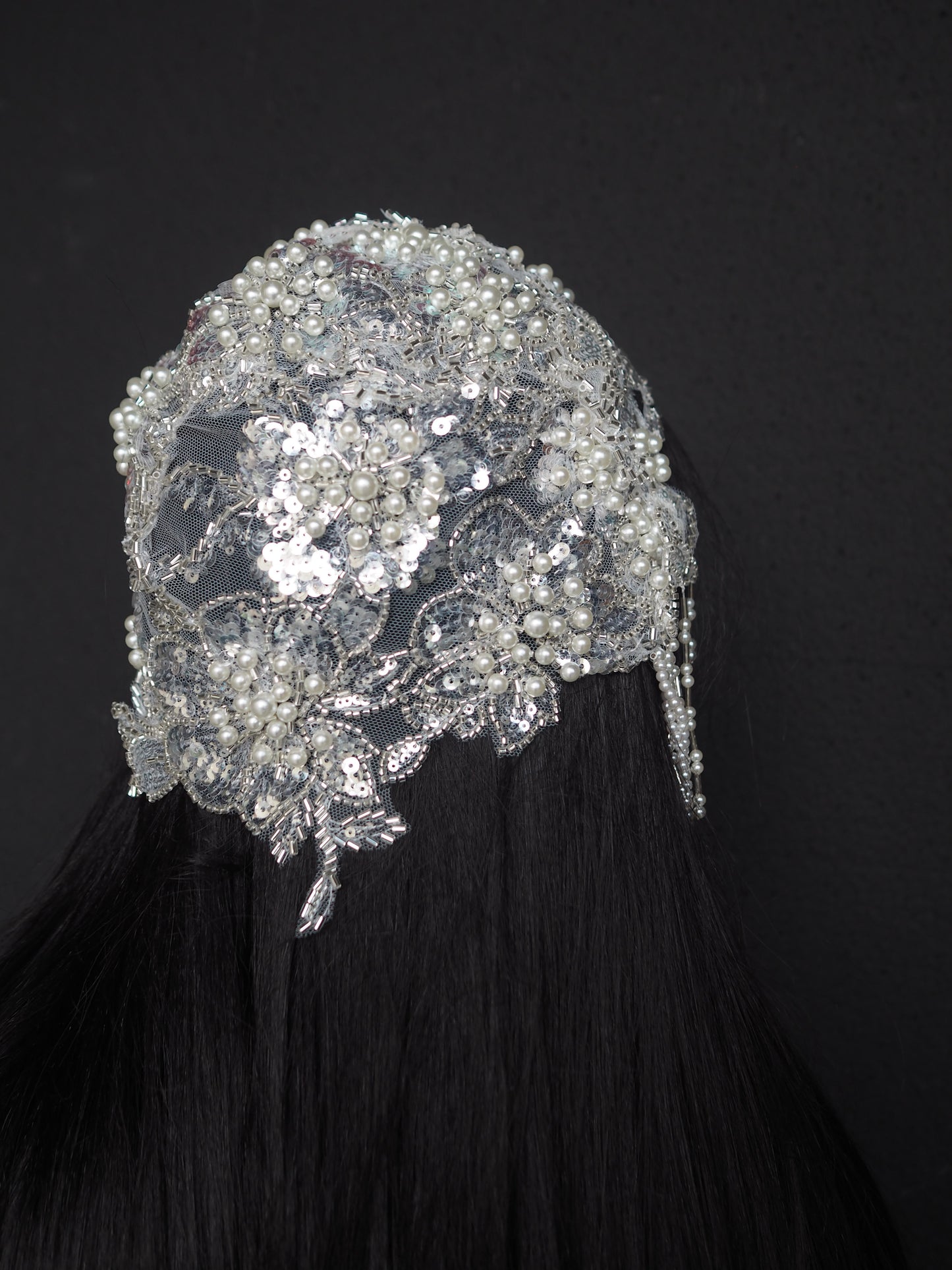 Beaded Pearl Juliet Cap