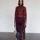 Antique Scarf Velvet Skirt