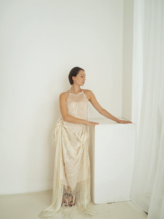 SILK DRESS — VINTAGE MANTÓN DE MANILA