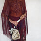 Crystal Embroidered Fringe Top