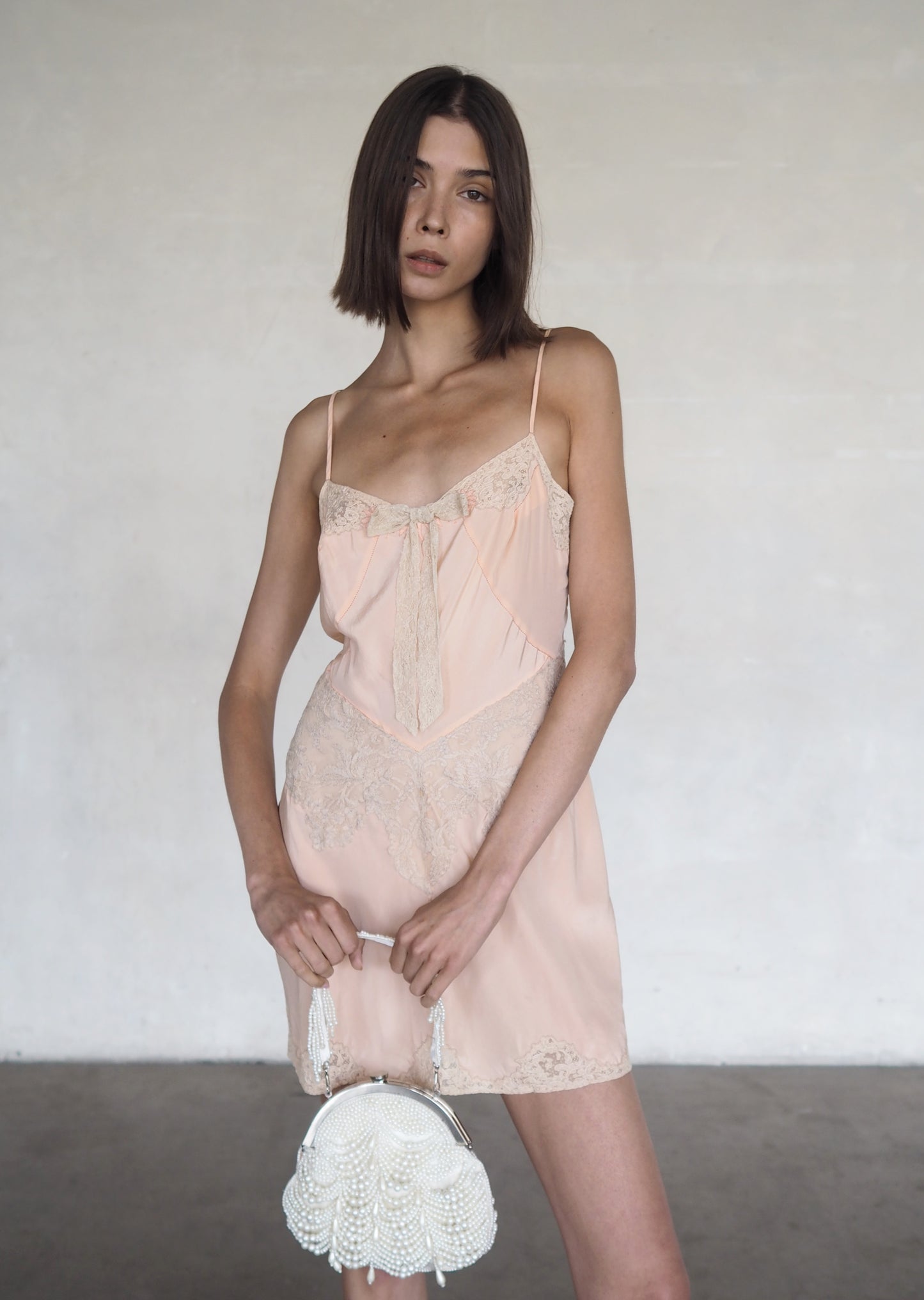 1930s Silk Lace Slip Dress