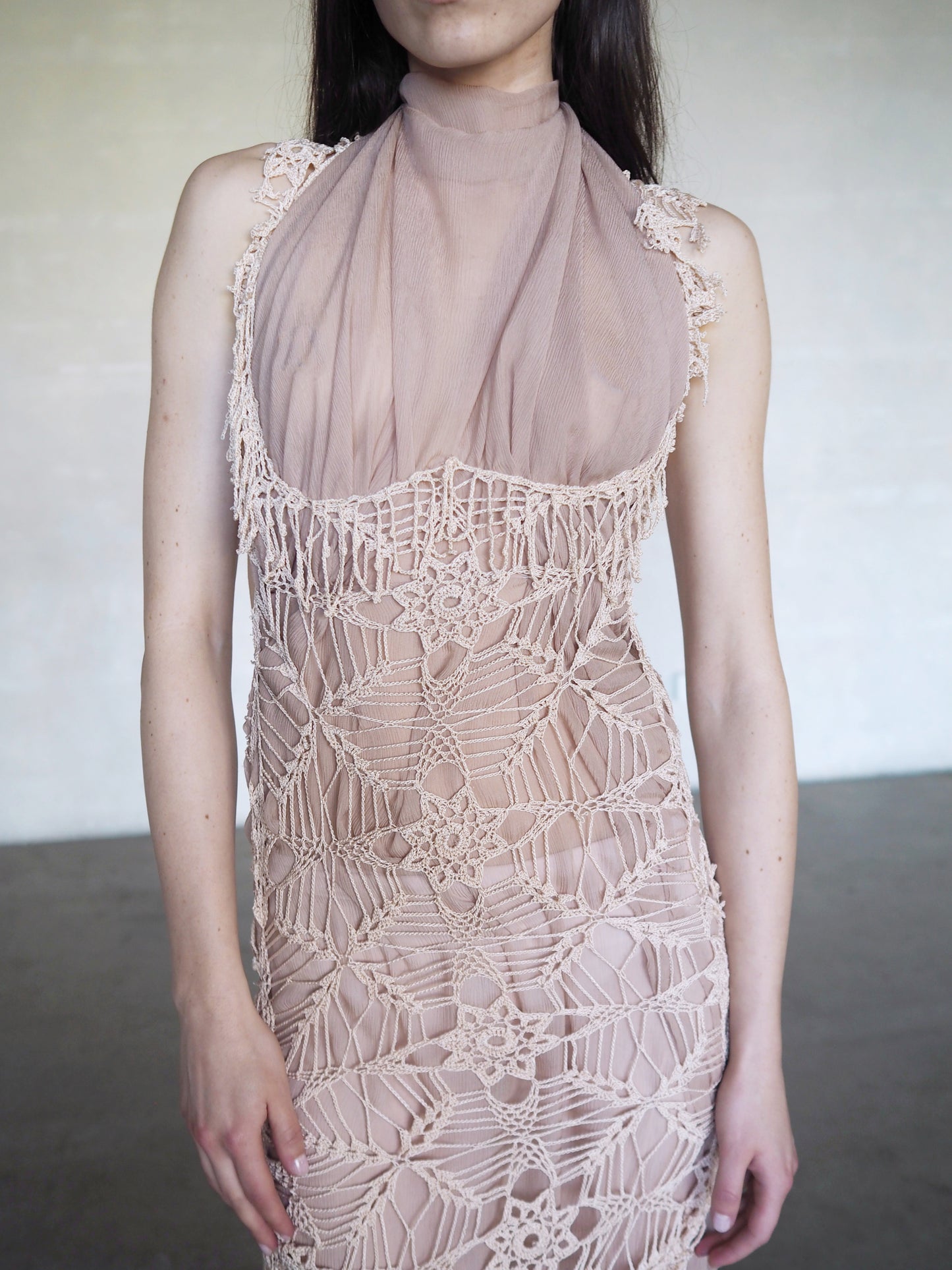 Spider Crochet Halter Gown