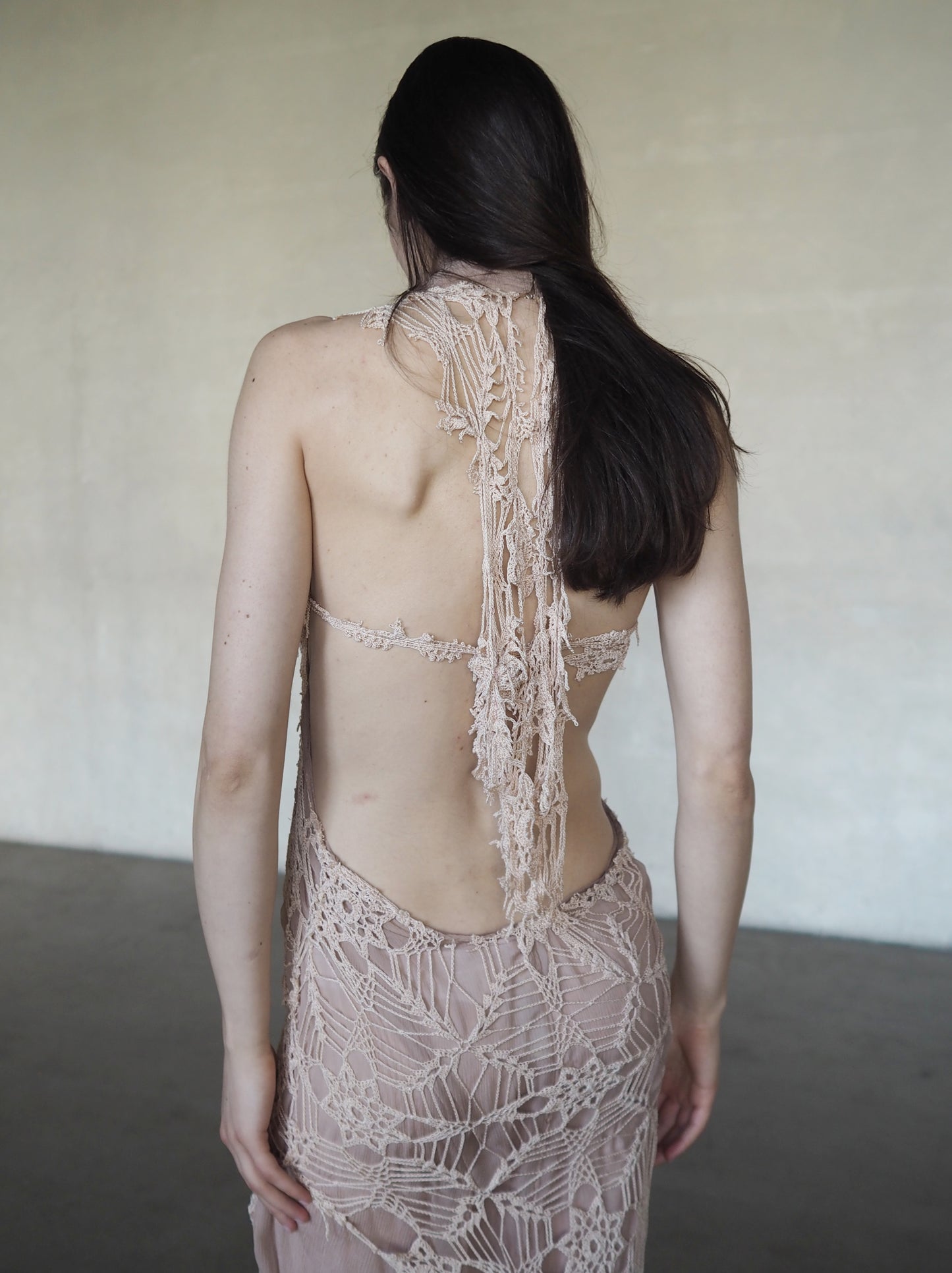 Spider Crochet Halter Gown