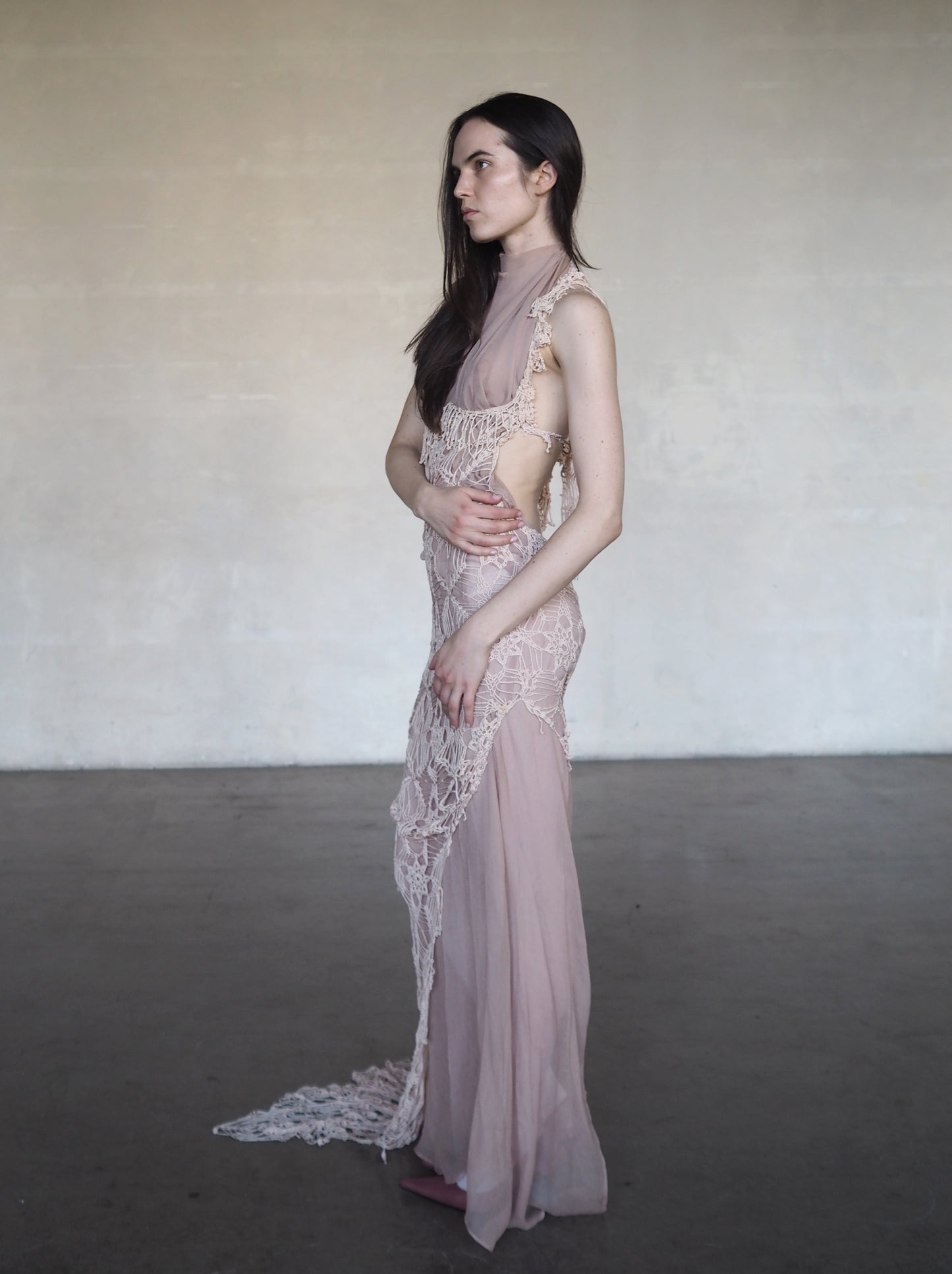Spider Crochet Halter Gown