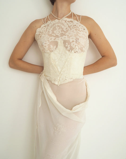 Pearls corset dress