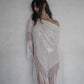 EMBROIDERED SILK FRINGE PIECE