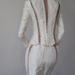 white corseted Silk Skirt