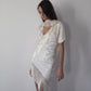 Scarf and Lace Dress - White