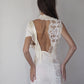 Scarf and Lace Dress - White