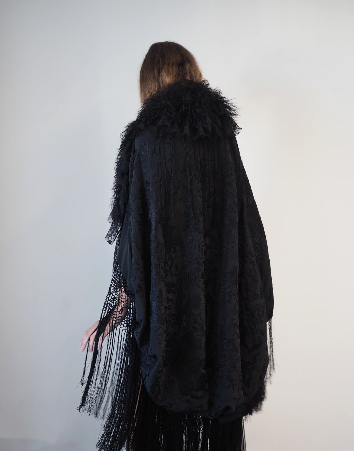 Mantón Jacket - Black Wool