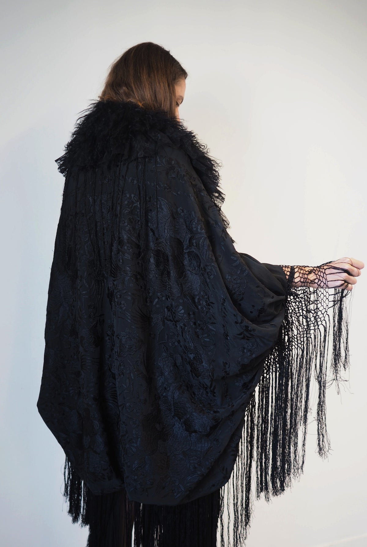Mantón Jacket - Black Wool