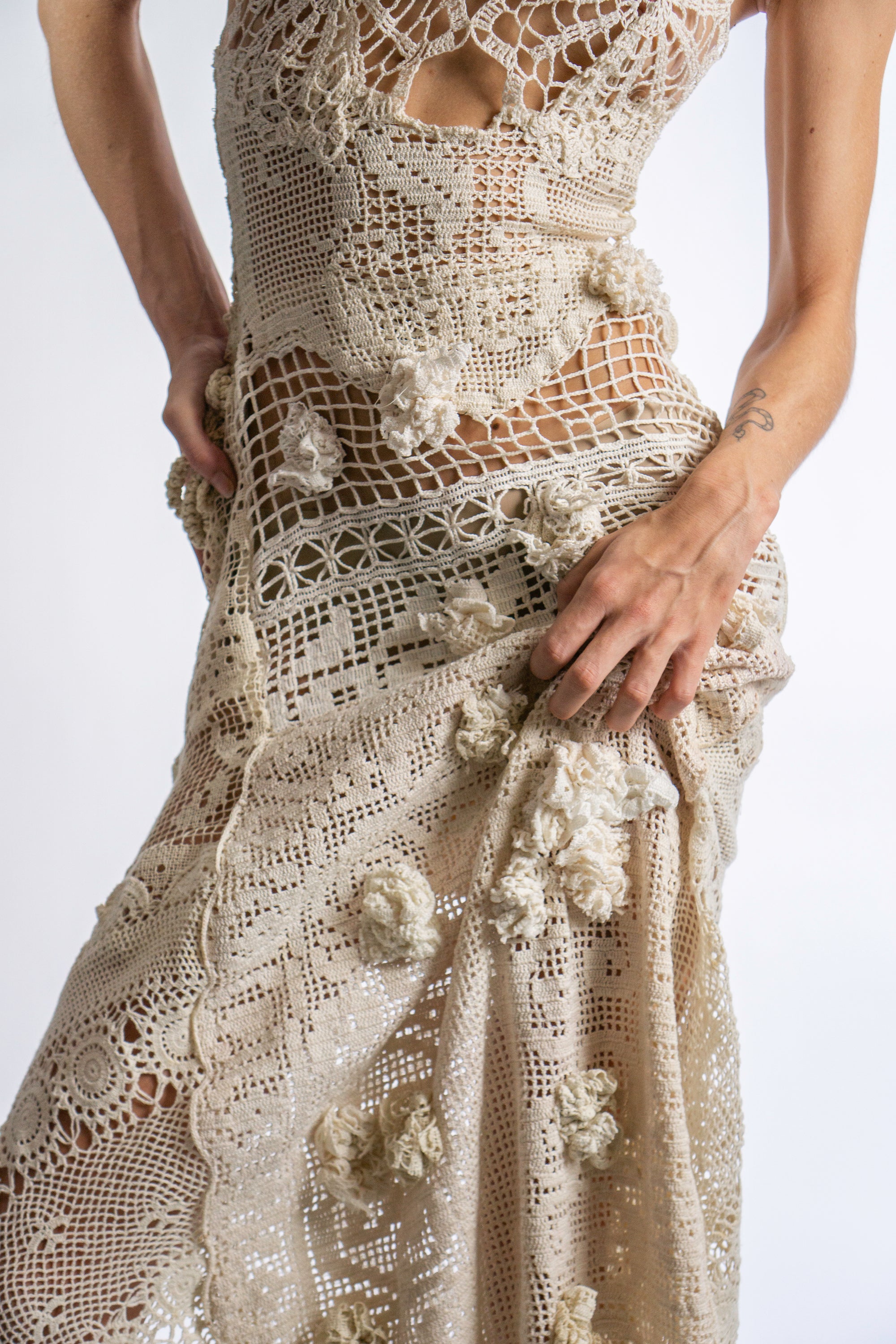 Sloane Crochet Maxi Dress Blanc – TJ SWIM